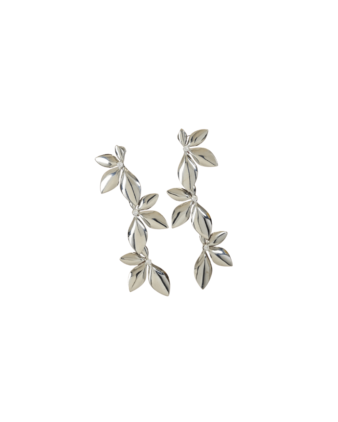 Sculptural leaf earrings