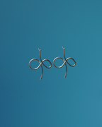 Silver Wire Infinity Earrings - Minimalist Sculptural Studs