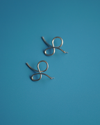 Silver Wire Infinity Earrings - Minimalist Sculptural Studs