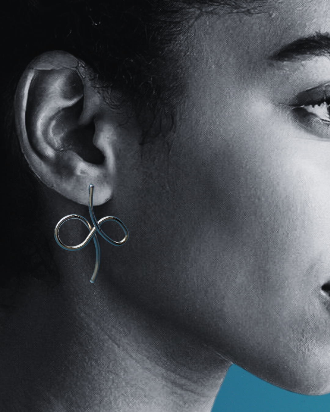 Silver Wire Infinity Earrings - Minimalist Sculptural Studs