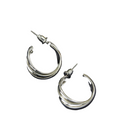 Twisted Silver Hoops
