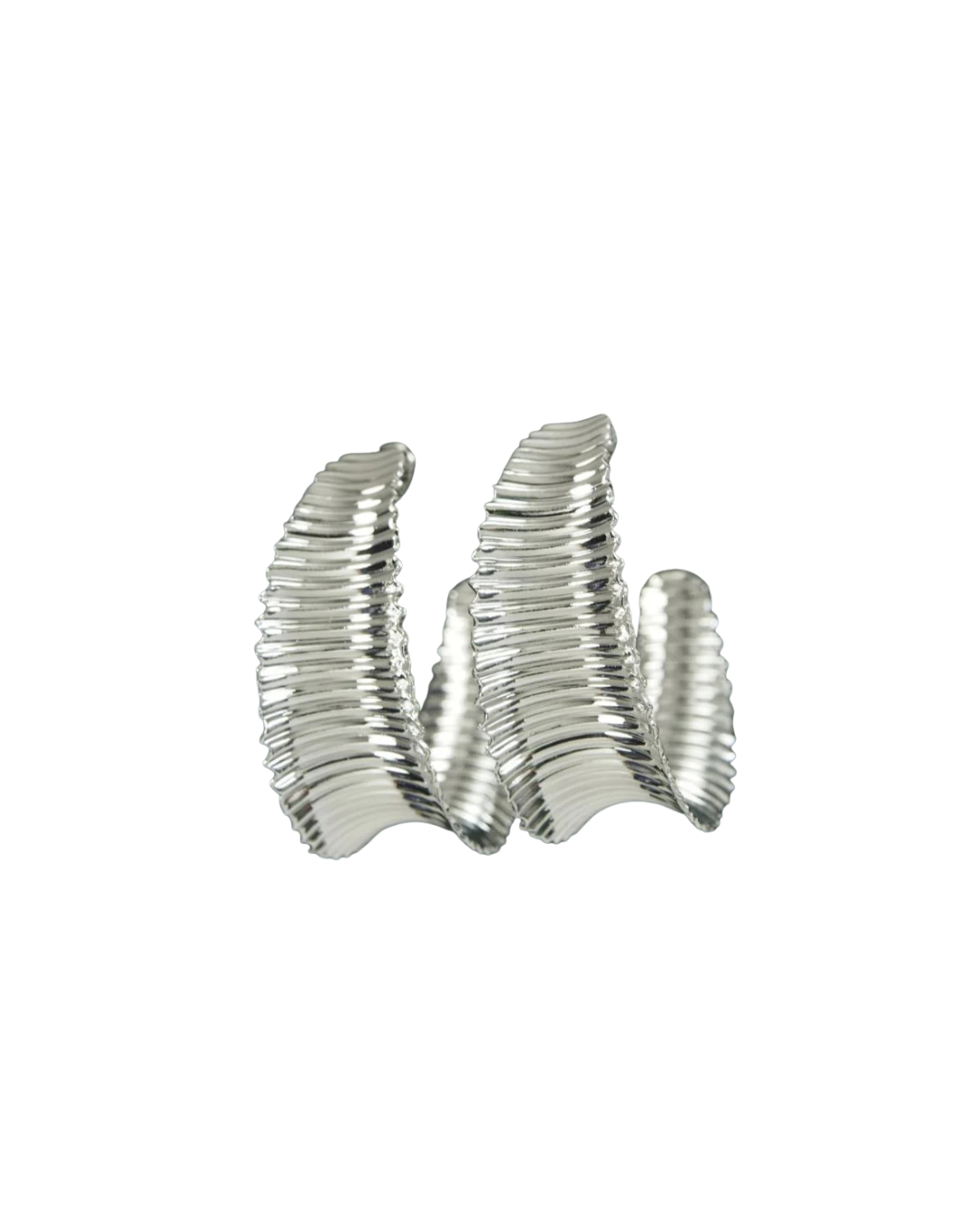 Sculpted Wave Statement Hoop Earrings