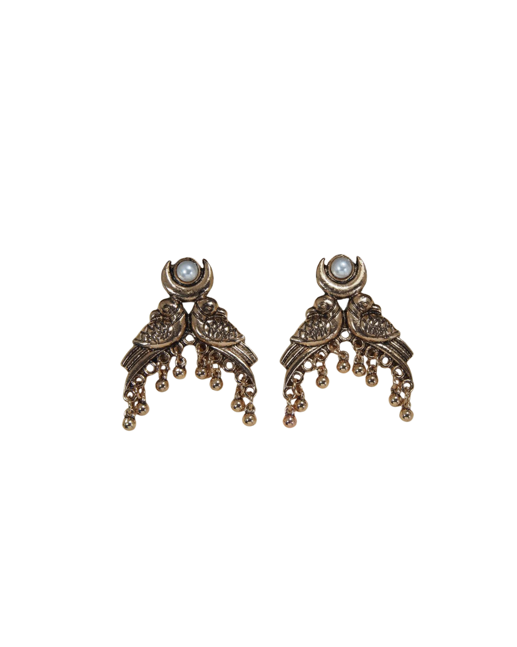 Antique Peacock Chandelier Earring