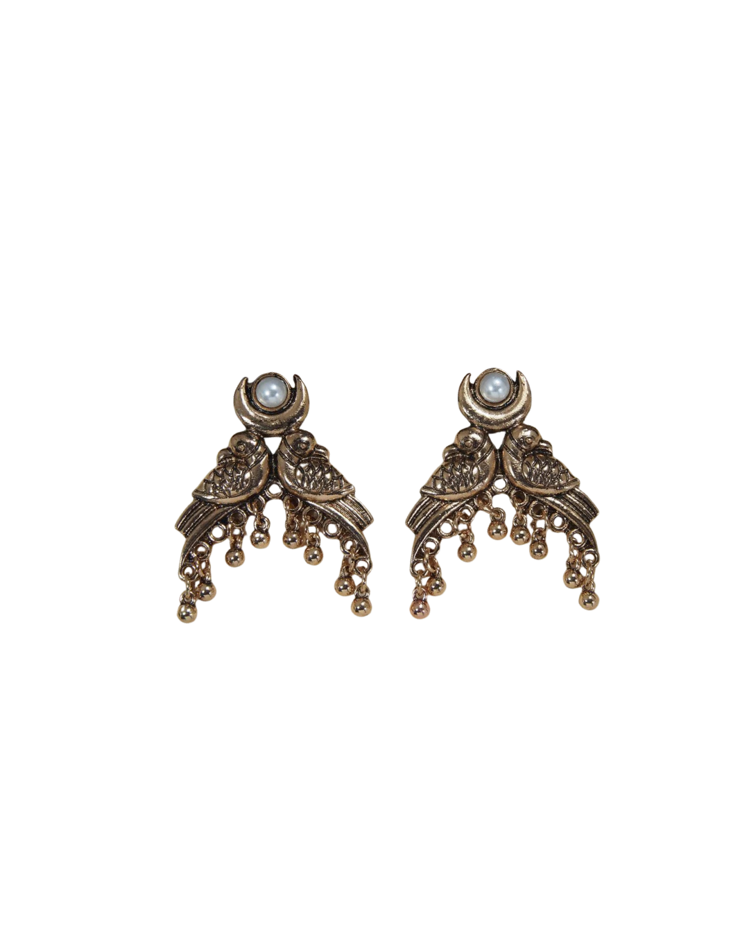 Antique Peacock Chandelier Earring
