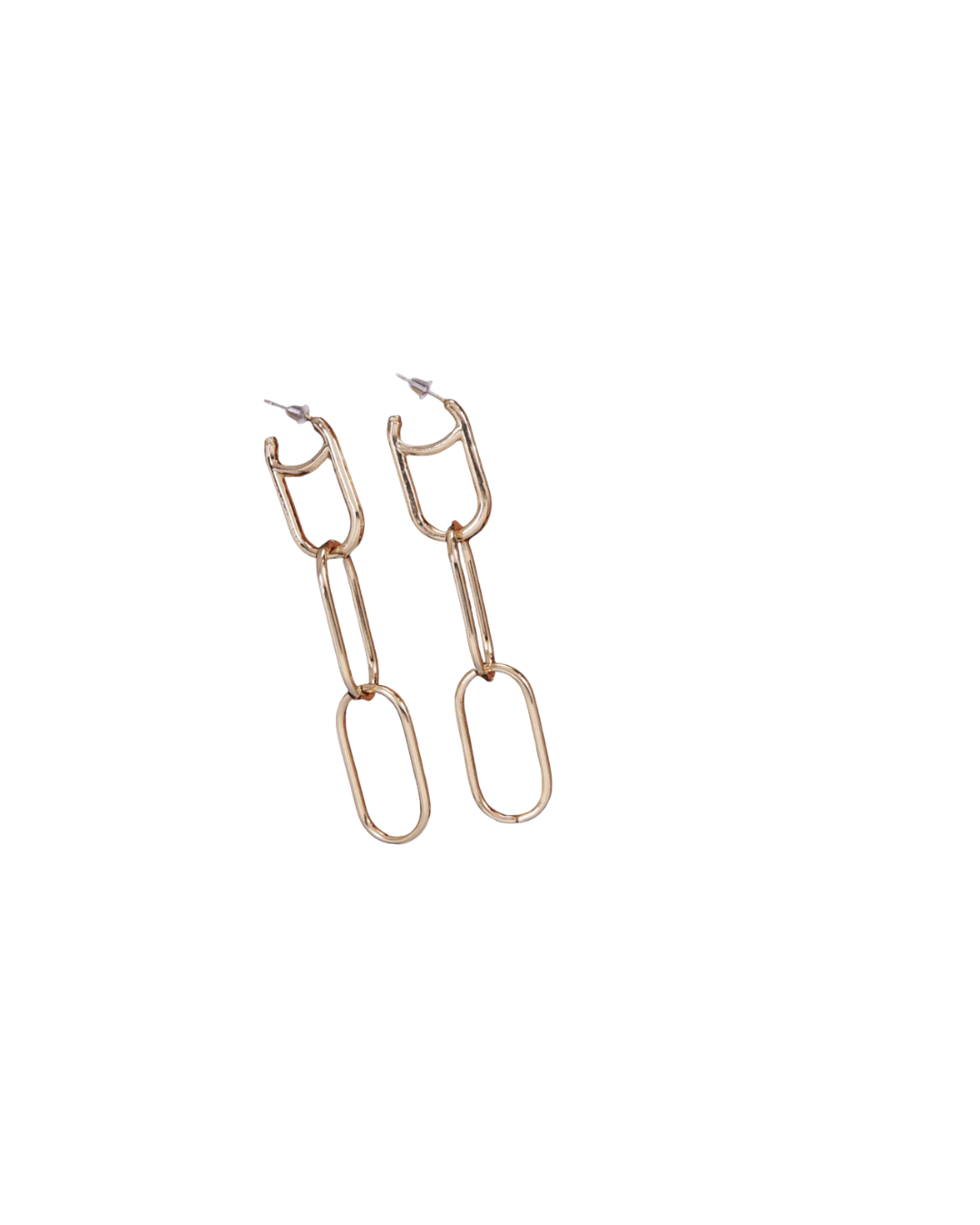 Linked Gold Drop Earrings